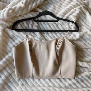 Faux leather top 🤍